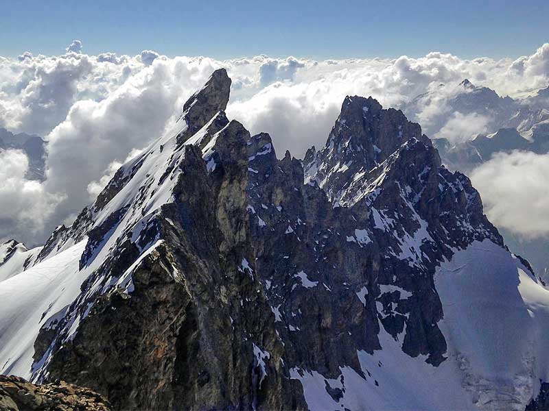© bureau des guides la grave überschreitung la meije, doigt de dieu, finger gottes