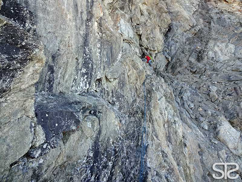 © STƧ ober gabelhorn, südwand, kohleband