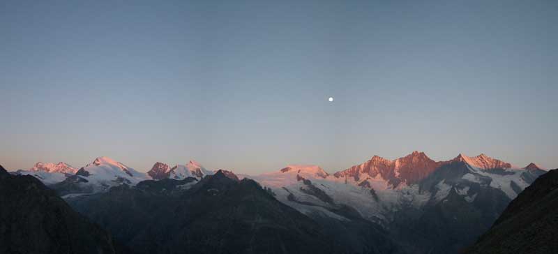 gesamter triftgrat am weissmies