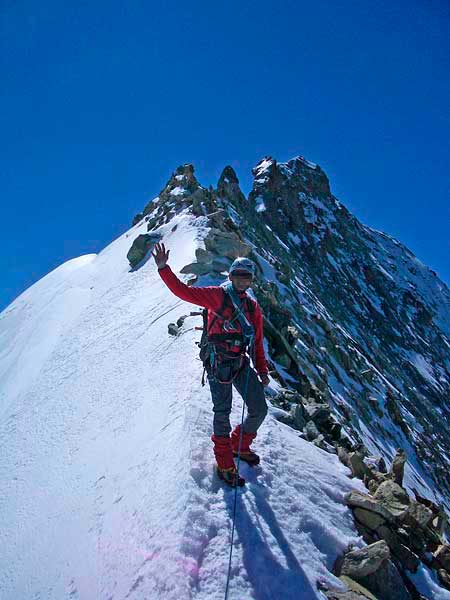 © irène nordgrat, zinalrothorn, schulter